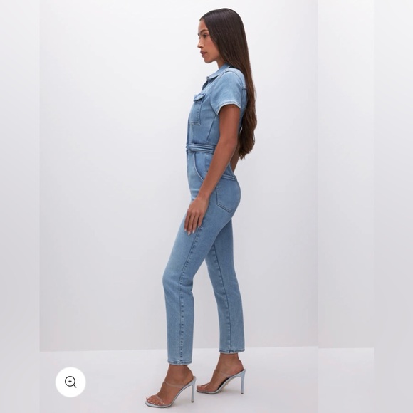 Good American “Fit For Success” Jumpsuit, New With Tags, Blue274, Size Small - Picture 3 of 11